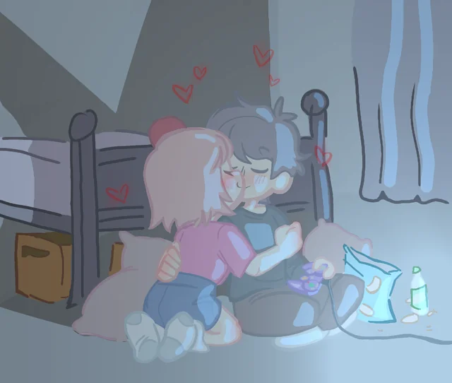 DailyMcSayo's tweet photo. Darkness, silence, and kisses #DDLC https://t.co/1rPQhYGiCG