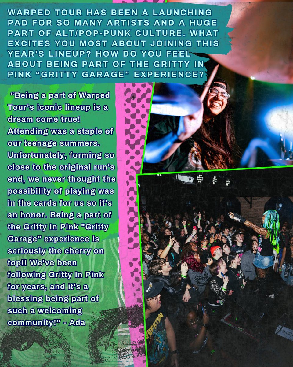 grittynpinklife's tweet photo. Our July cover stars, @MMATAband ✨

We caught up with the band to talk about taking up space in the pop-punk scene, their latest single "Strung Out," and what's next.

🔗: https://t.co/CGxxT7chB9

📸: Haley Mewborn + Leigh Ann Rodgers
🎨: Mikayla Wells https://t.co/GlKJPPa6wg