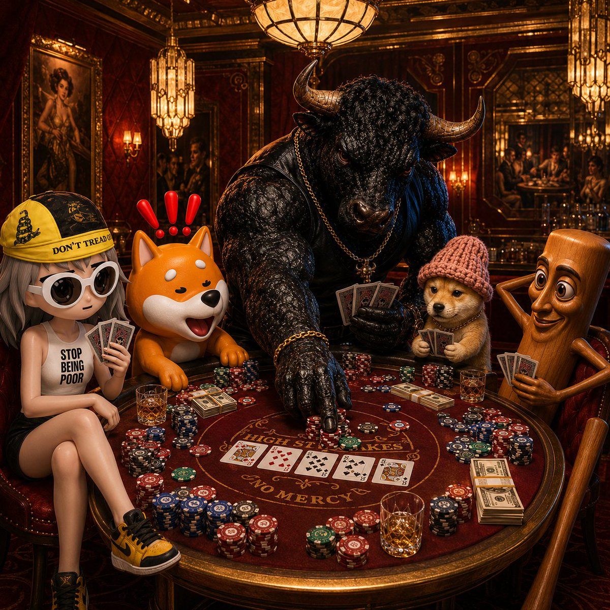 ThePokerBull's tweet photo. Ansem the $POKERBULL is here!

Taking all the bucks on the table! https://t.co/xiT6qFIMxJ