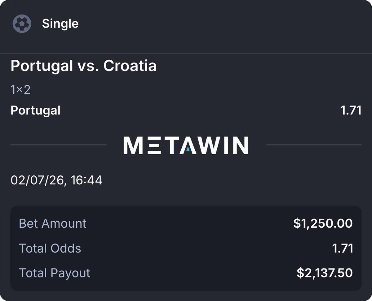 KookCapitalLLC's tweet photo. im riding with ronaldo tn on @metawin

their odds are the best of any casino ive seen &amp; everyone who bets there gets part of a $4m airdrop in 2 weeks

comment your metawin username, ill give another one of you $300 to go try it https://t.co/rQu6pLmZWV
