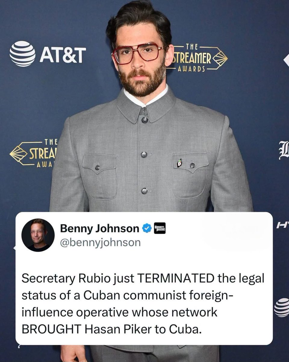 StanWil14145920's tweet photo. @EricLDaugh 🚨Federal agents detained Carlos Antonio Lloga Dominguez and his family pending removal. He spent over a decade with ICAP, Cuba’s influence front tied to a convicted spy, and was reportedly connected to radical Islamist Hasan Piker’s @hasanthehun far-left network. https://t.co/Icosyvt9KI