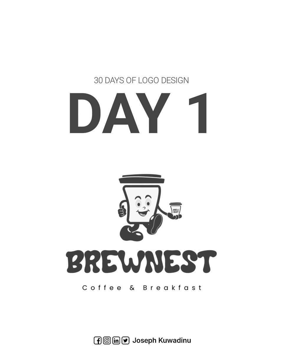 JKuwadinu's tweet photo. Day1/30
Task: Design a logo for a friendly and calm coffee brand called BrewNest.
Target Audience: Office worker, Tech Guys, Young Adults.
#brandidentity #figmadesign https://t.co/41CT8IPBsi