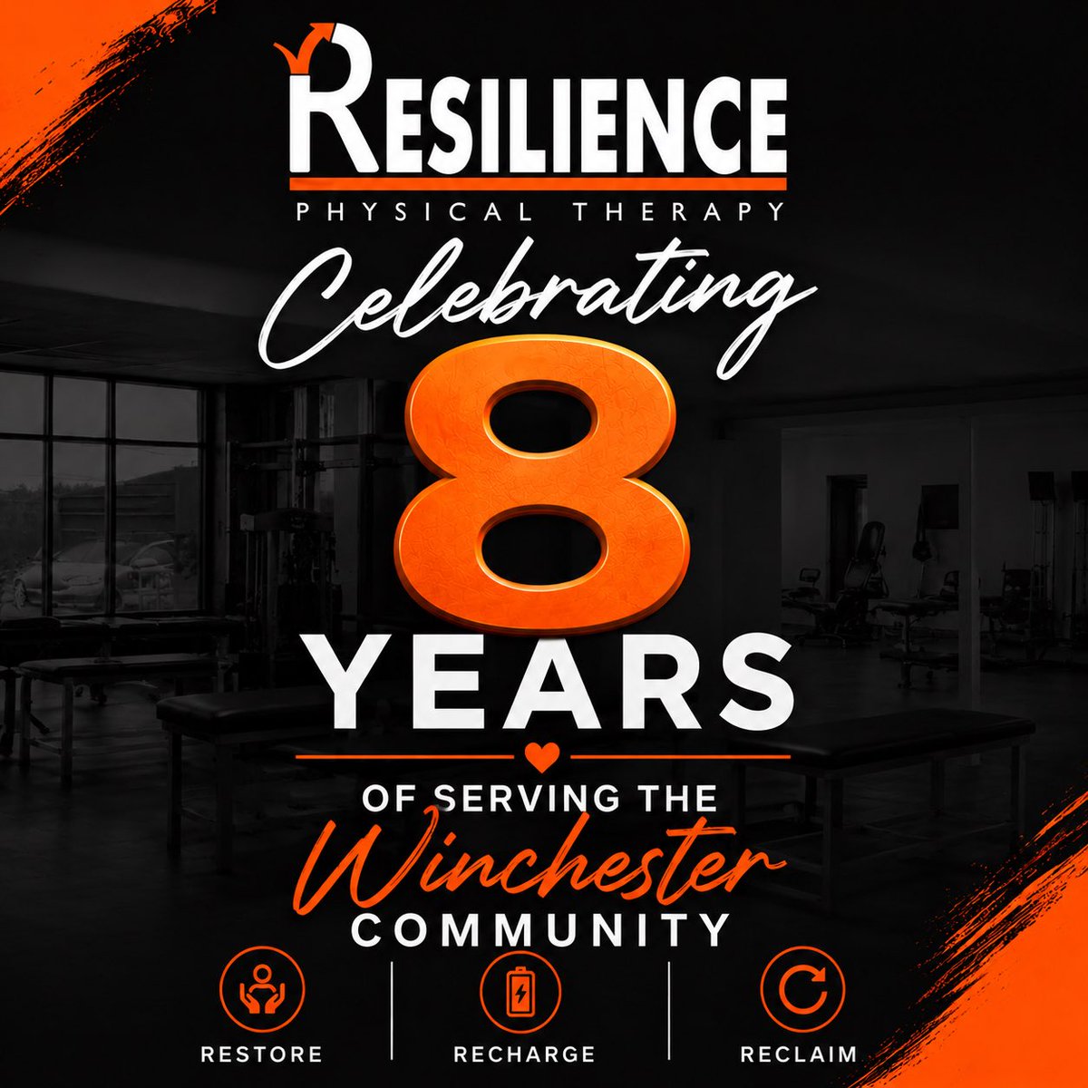 ResiliencePhys1's tweet photo. Thank you Winchester! 🧡 We greatly appreciate all of our loyal patients and community partners! 😃 Our passion is to serve Clark county and to forever be a place where those needing help with pain and mobility are encouraged, empowered, and made well. 💪 #Resilienceis8 https://t.co/V1dt4rDG7l
