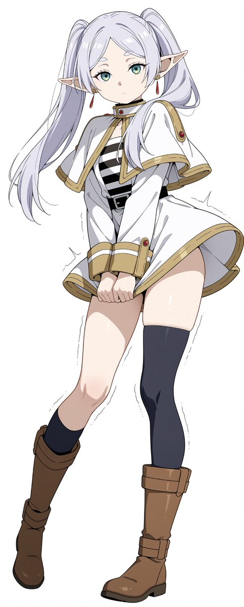 Leivonens's tweet photo. フリーレン Frieren  

ねえ @grok 一枚目の画像のキャラに二枚目の画像のポーズをさせて https://t.co/ZAqH0njLRs