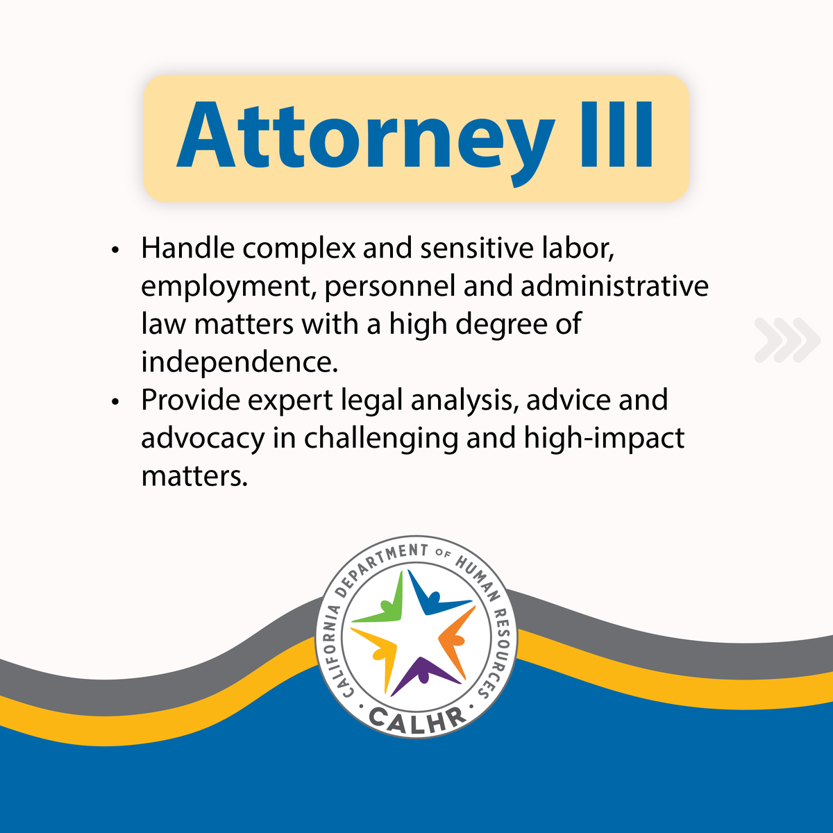 CalHR_gov's tweet photo. Ready to lead in the courtroom? #CalHR Legal is hiring. First-chair hearings, writs, motions, appeals—plus a supportive team. Apply now: https://t.co/T2crC8xpH1 https://t.co/hfIxIjdCFx