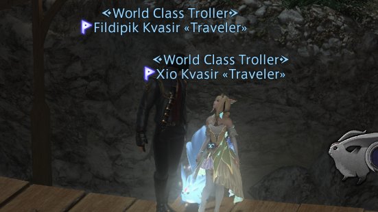 Zexiarl's tweet photo. FF14で萎える瞬間第1位
明らかにカップルな男女がメロいポーズを取ってAFKしてるのを見かけた時 https://t.co/ZVm2N1aRj2