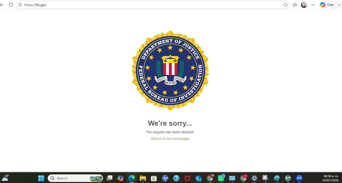 TangoEdgardo's tweet photo. @FBIWFO @DCPoliceDept @USAO_DC The website is not allowing me in,  i've tried   during several days  and  i j ust  can't ...   what is going on?

@CNNEE
@RT_America
@USATODAY https://t.co/6X8rjkuiaC