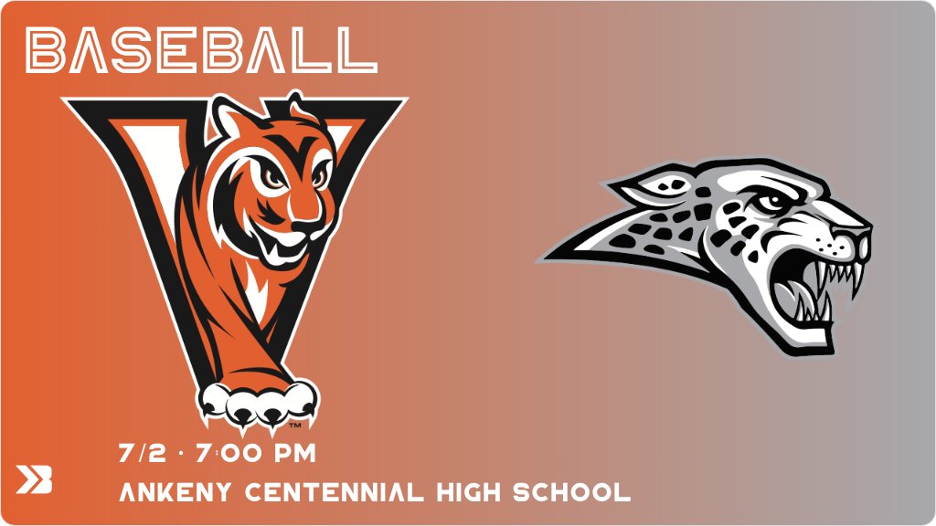 vhstigers's tweet photo. Baseball (Varsity) Game Day! - Check out the event preview for the The Valley Tigers vs The Ankeny Centennial Jaguars. It starts at 7:00 PM and is at Ankeny Centennial High School ACHS Outdoor Spaces - Baseball Field. https://t.co/gfTu9bxgr8 https://t.co/sTiopSRaLR