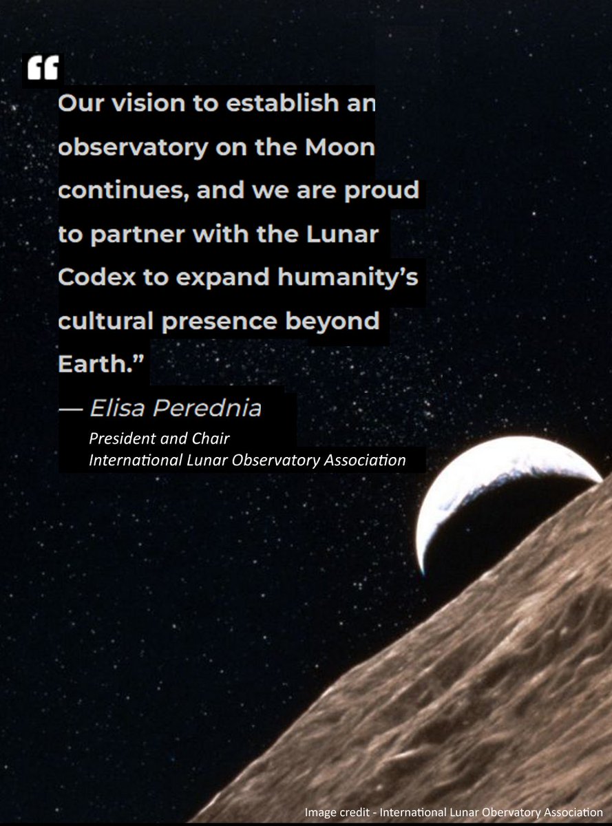 Semaphore's tweet photo. Lunar Codex and International Lunar Observatory Association to launch cultural archives to the Moon 
https://t.co/xwrBUpK7rQ @ILOA_Hawaii https://t.co/1ramMPNCCH