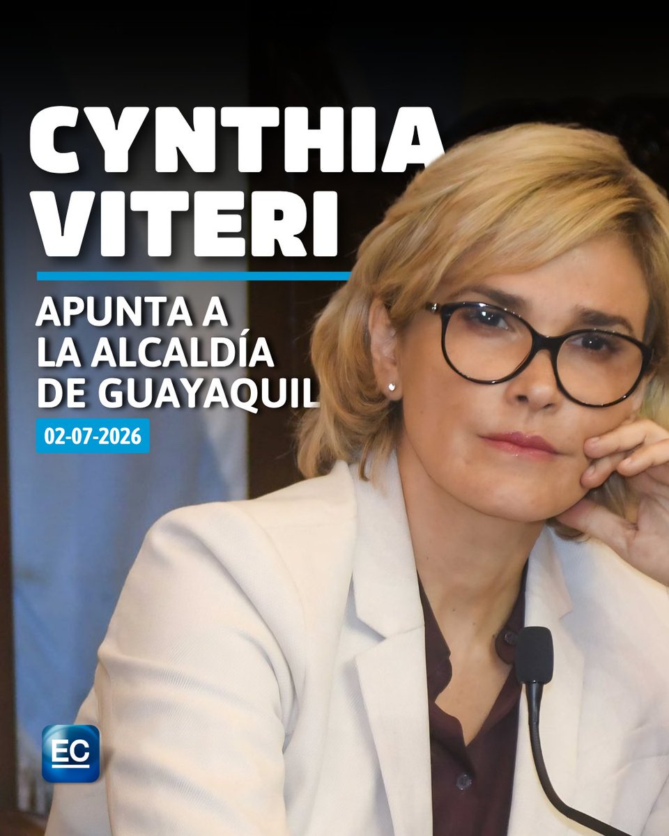 elcomerciocom's tweet photo. ⟫ https://t.co/lnC54NeNRs | 🗞️ Cynthia Viterio anunció su precandidatura a la Alcaldía de Guayaquil https://t.co/KenmDi9H2s