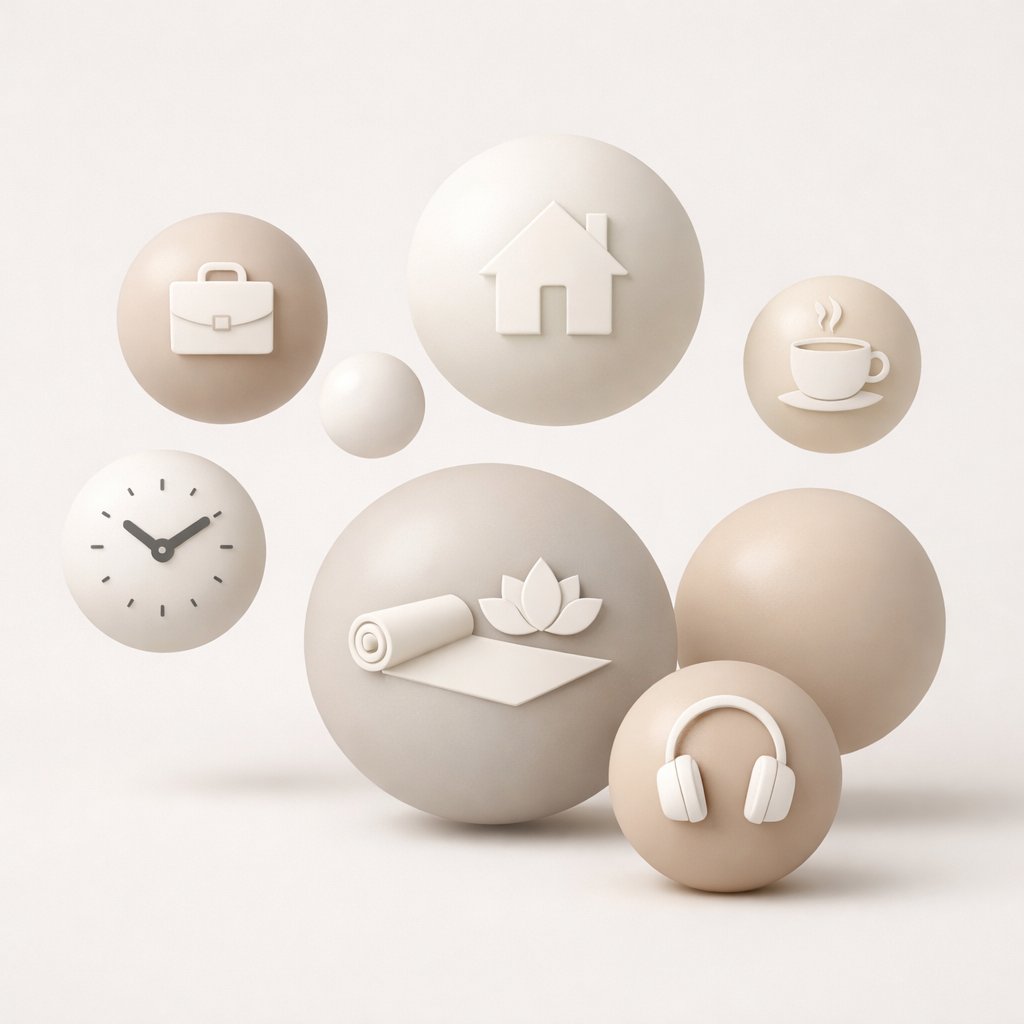 LokusLife's tweet photo. Traditional productivity means endless alerts and urgency—a mind always chasing, never arriving.

Balance isn’t about doing more, but arranging life with care. Lokus offers visual harmony: floating spheres, not crowded grids. Clarity without rigidity.

Let your attention breathe. https://t.co/0qx9pE8WFl
