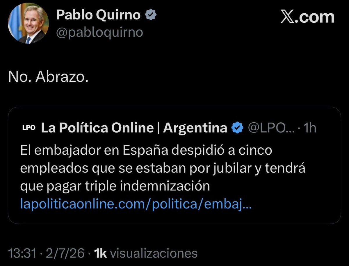 FALargentino's tweet photo. @LPOArg No se cansan de ser garchados por el mejor canciller del mundo? https://t.co/HfnDxe1Yoq