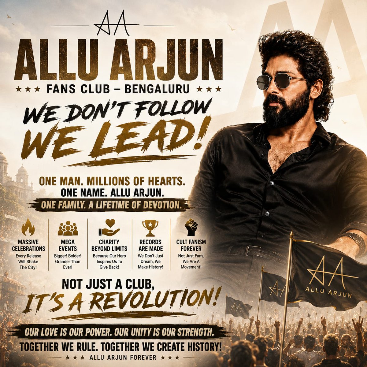 Vamshi_1221's tweet photo. By the fans - only for the fans 
@AAFCBGLR ❤️ https://t.co/N6jfd25aH6