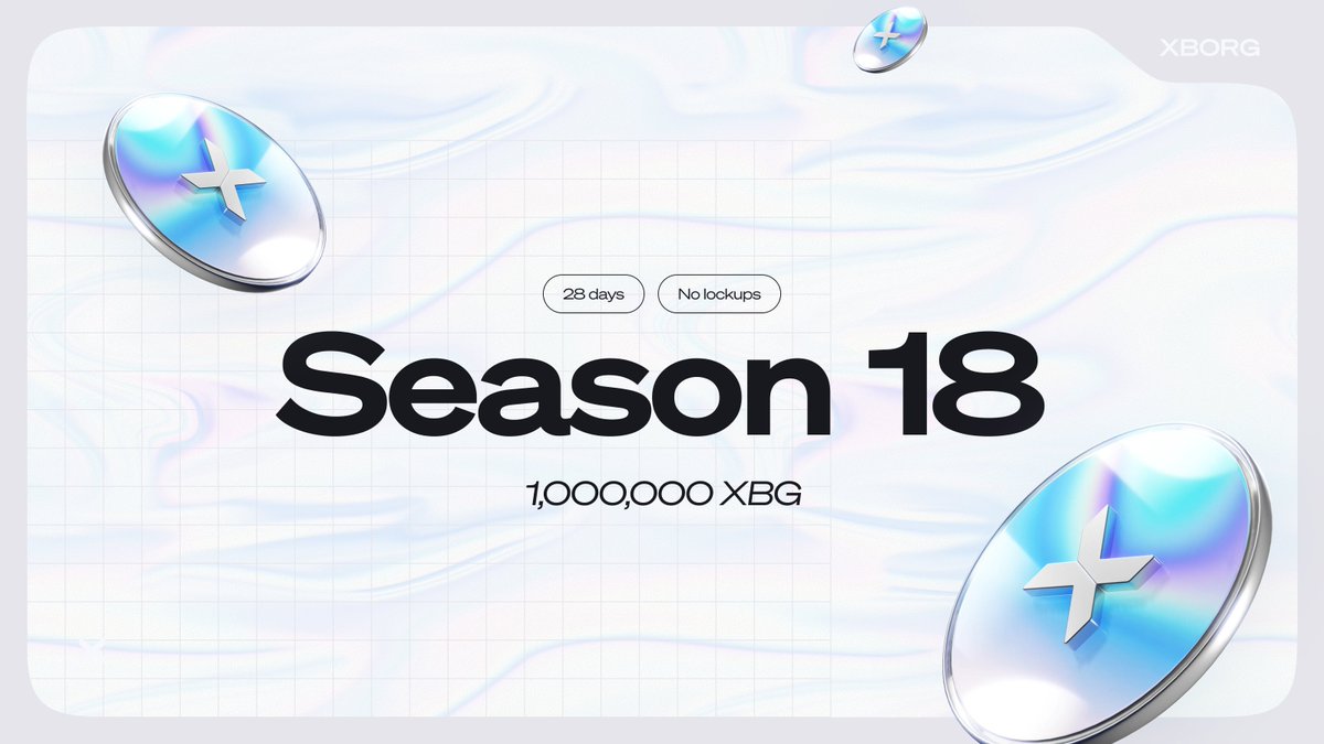 XBorgHQ's tweet photo. Season 18 of the $XBG Reward Program has started.  

Pledgers need to repledge. Stakers can relax.

Links below. https://t.co/wX1UDRwgFP