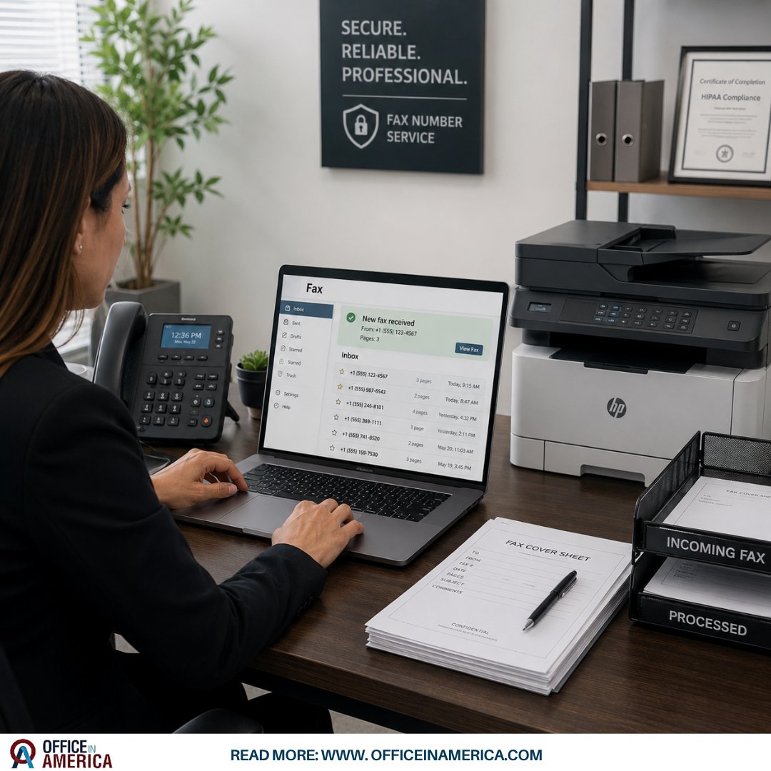 OfficeInAmerica's tweet photo. 📠 Fax with ease, gain Houston credibility 📍 receive documents by email 📨 and protect business communication 🔐 #OfficeInAmerica #FaxNumber #HoustonBusiness #VirtualOffice #SmallBusinessSupport https://t.co/T3vfZK3yGV