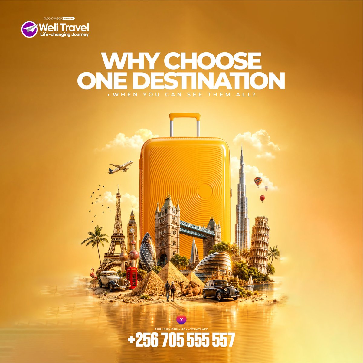 WeliHolidays's tweet photo. The world isn’t made up of one destination.

It’s a collection of cultures, landmarks, people, and experiences waiting to be discovered.

The hardest part isn’t choosing a flight.
It’s deciding where to go first.

Is it true🤔 https://t.co/jPLf7z38st