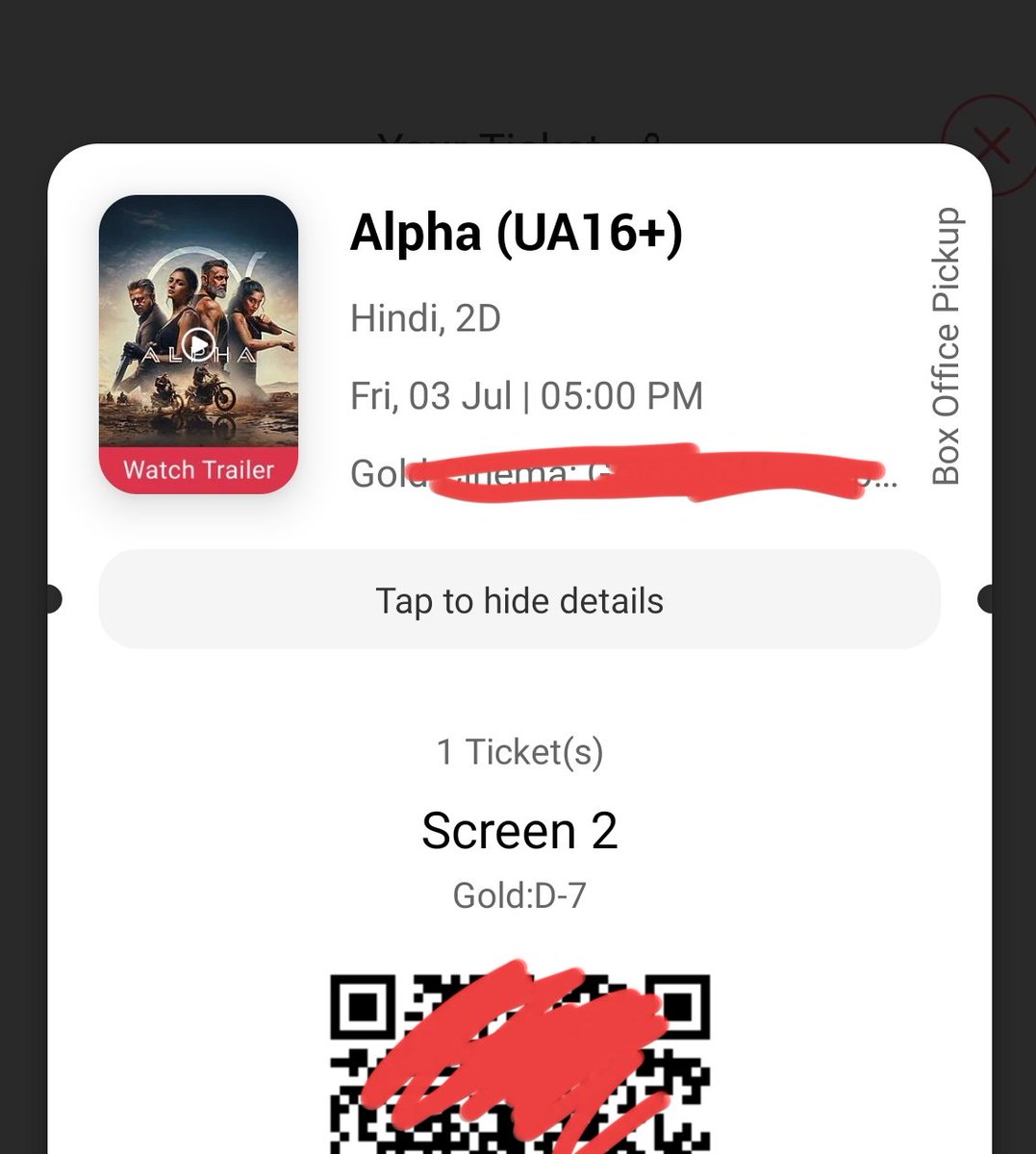 flixxpert's tweet photo. FIRST day #ALPHA 5 PM Show,i was Trying to get Morning but its housefull.

Very EXCITED for :
- To watch New chapter of Spy U
- #Aliabhatt &amp; #Sharvari Combo
- Unseen BANGER Songs
- #Hrithikroshan Cameo + More may be JIM / PATHAAN / KHALID🤞🏻
- Shiv Rawal Direction (Railway man) https://t.co/YkaP75B8YI
