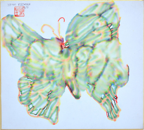 kikillo's tweet photo. Fluttering through the canvas - Yayoi Kusama’s 1980 Butterfly https://t.co/IHq4ftTqvn