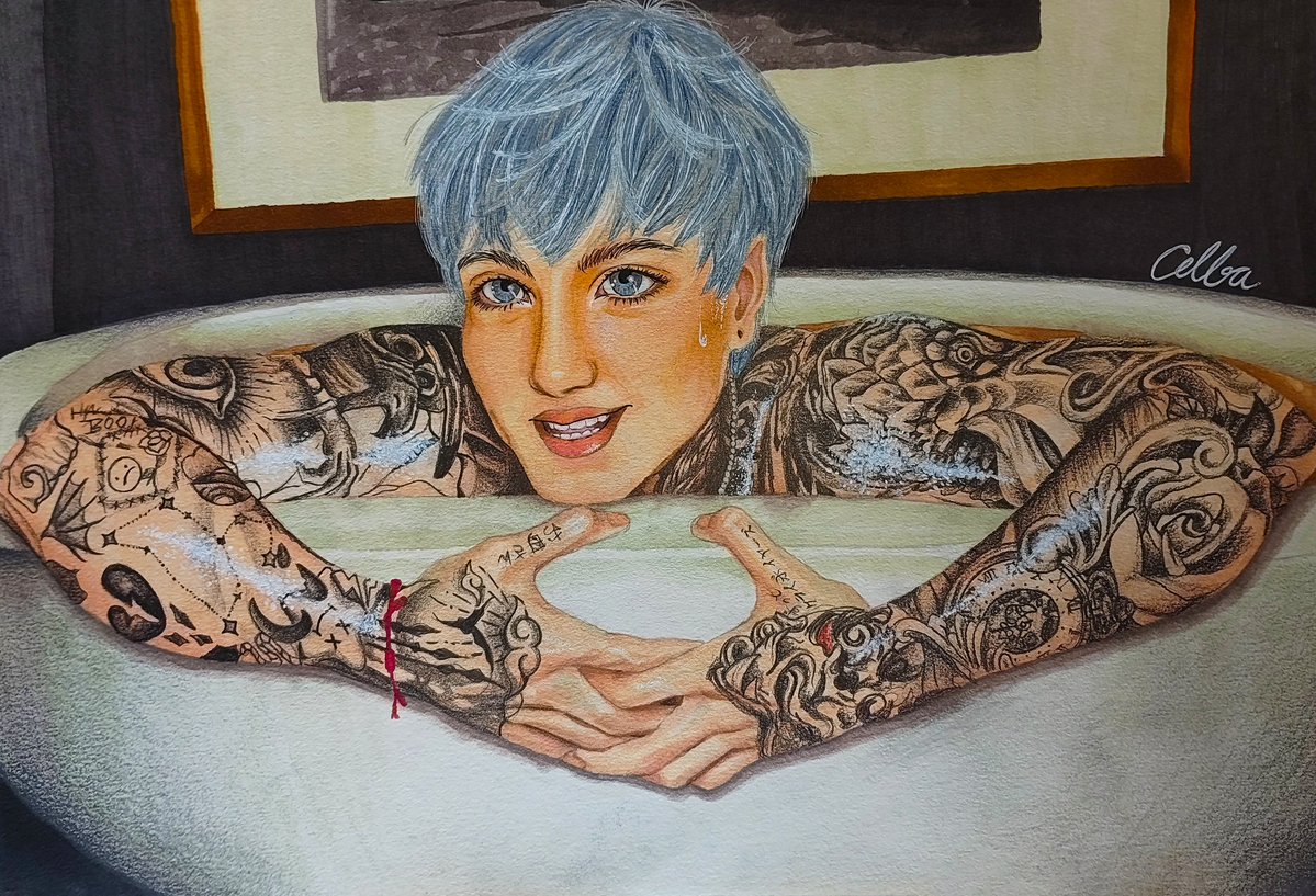 albachandesu's tweet photo. @XCryArtistClub #PintaTuCry quiero participar 💖 aquí el Cry peliblanco/platinado 🤍 https://t.co/5FEvkbsqPL