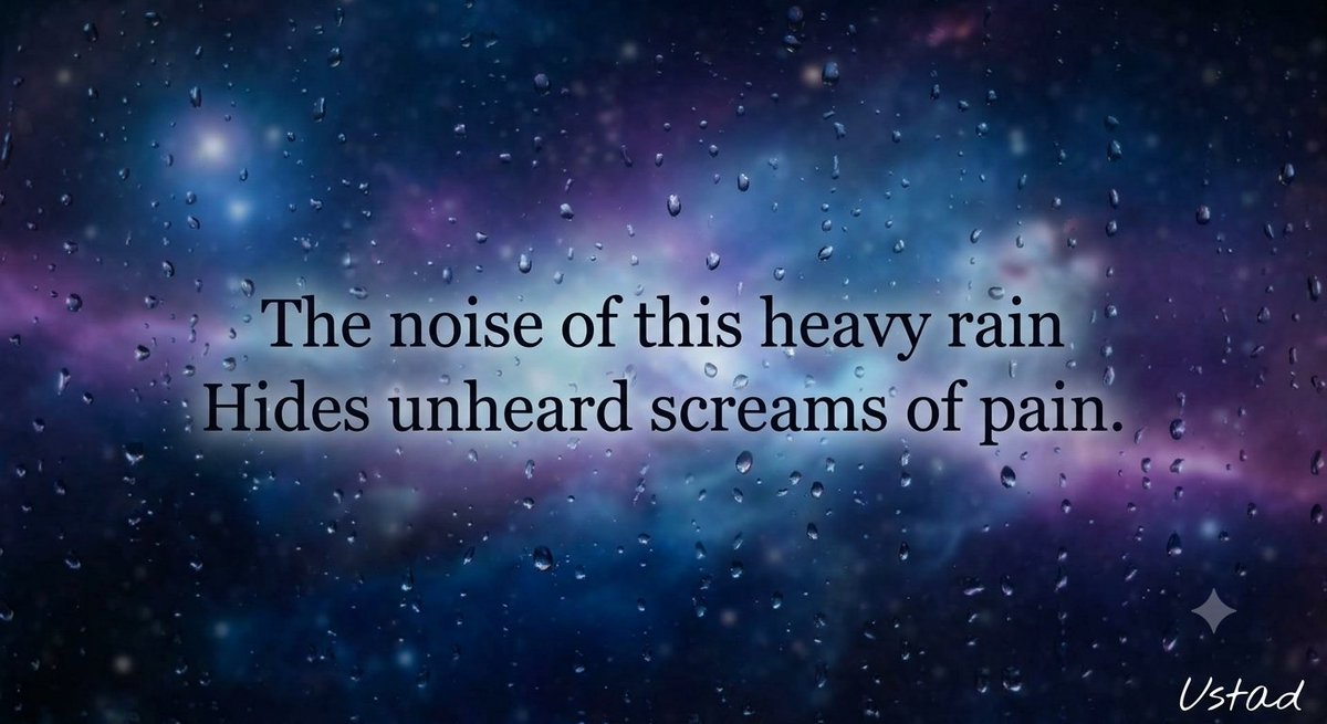 Ustad_22735's tweet photo. How often do you think we mistake someone's silence for peace?
#poetry #epigram #Silence #HiddenPain #Melancholy https://t.co/ulh61DcBeP
