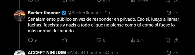 Velvet1thunder's tweet photo. Un pobre idiota lloriqueando porque a los acosadores de IG se les señala tiene los huevos de decir esto.

Sinceramente, hay gente que el día que falten harán del mundo un lugar mejor. https://t.co/yqkcaOfdP1