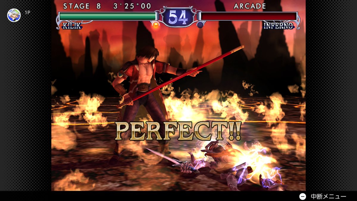 e_nirun's tweet photo. 気を取り直してソウルキャリバー2をアーケードでキリクでクリア⚔️
キャラだしとかどうやるんだっけ?

#NintendoSwitch2 #ニンテンドーゲームキューブ #NintendoSwitchOnline #NintendoClassics https://t.co/zpAWCy0UoA