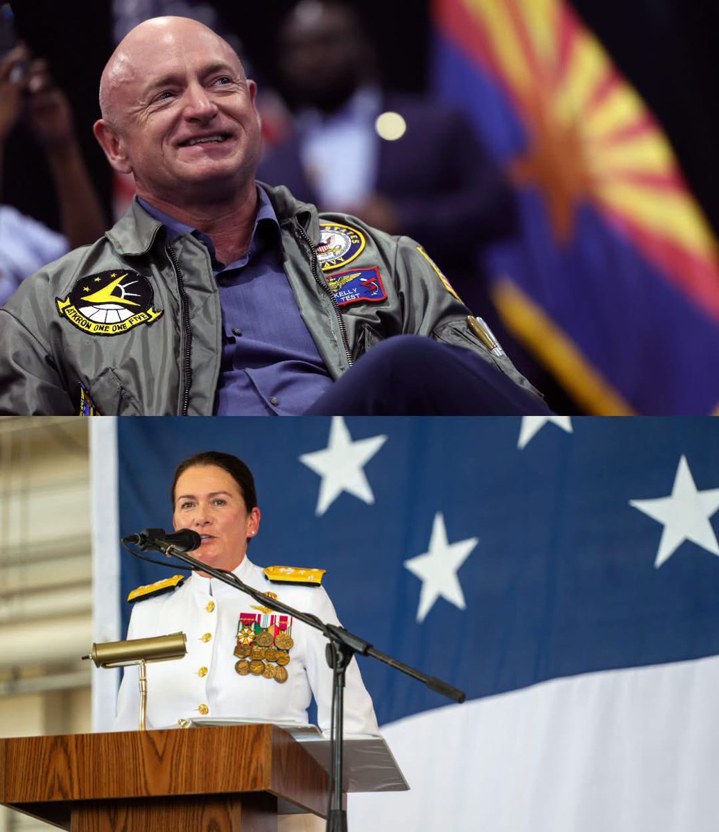 Gianl1974's tweet photo. Pete Hegseth fired a three-star admiral with no reason given. On Wednesday, Mark Kelly endorsed her for Congress.

Her name is Nancy Lacore. She spent 35 years in the Navy, rising from pilot to vice admiral to chief of the Navy Reserve. Last August she was called into a senior officer's office and told Hegseth had ordered her firing. "There was no reason given," she said. 

Within the hour she had cleared out of the Pentagon for good, one of the senior officers swept out in Hegseth's purge of the military's leadership.

In January she launched a campaign for Congress. Last week she won the Democratic nomination in South Carolina's 1st District, the seat Nancy Mace abandoned to run for governor and lose. The district holds one of the largest military communities in the country, and the Cook Political Report has moved it out of the safe Republican column.

Kelly knows exactly what she's up against, because Hegseth came for him too. 

After Kelly and five other lawmakers filmed a video reminding service members they are not required to follow illegal orders, Hegseth issued the retired Navy captain a formal letter of censure and moved to strip his rank and cut his pension. A federal judge blocked it.

Hegseth could not touch the senator. So the senator is funding the fired.

Kelly endorsed Lacore alongside nine other veterans running for office, with a pledged donation to each, part of more than a million dollars he has put into races this cycle. Navy helicopter pilots. A JAG officer. A NASA chief of staff. "Veterans understand what it means to put country before self," he wrote. "These leaders did it during their time in service, and now they're answering the call again."

The purge was supposed to remove these people from public life. It is what's putting them on ballots.

You can fire an admiral. You cannot order a civilian to stay quiet.

Hegseth's order put her on the ballot in November. The irony is so sweet.