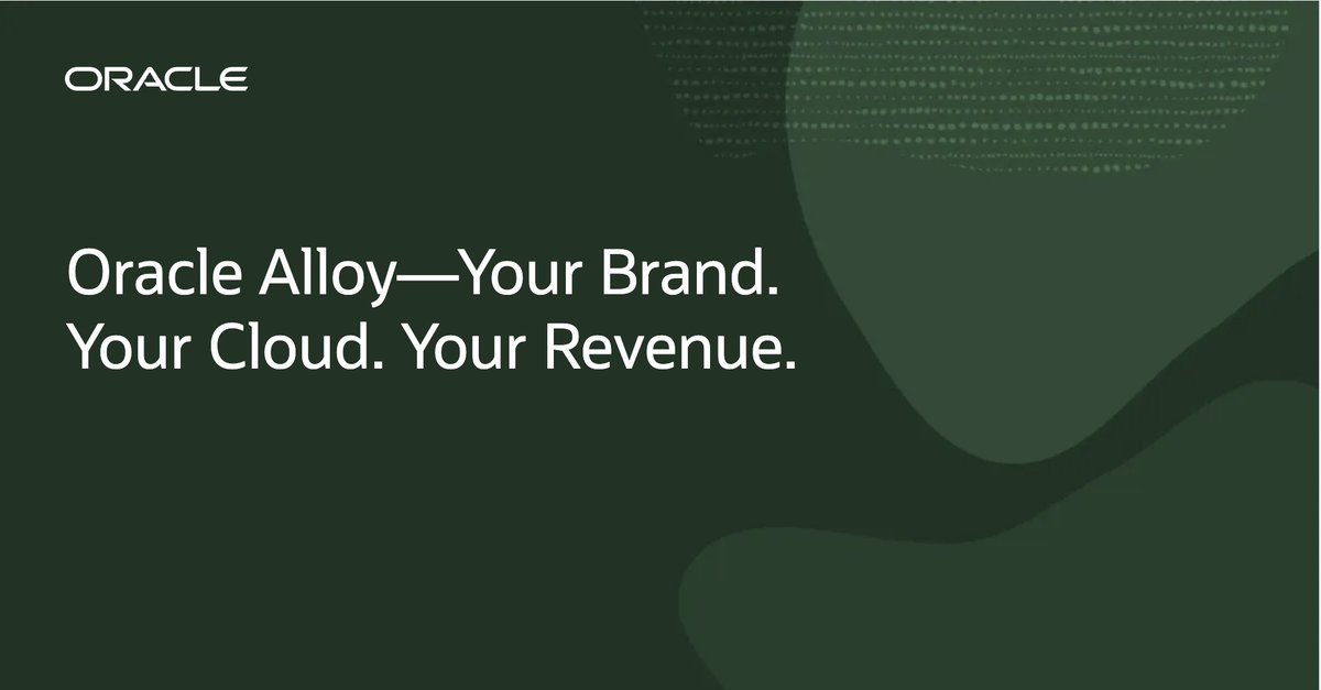 channi43's tweet photo. Launch your own branded cloud and unlock new revenue with Oracle Alloy. Learn how to deliver differentiated, sovereign cloud services powered by AI. Read the brochure: https://t.co/1EGDn9TFjU https://t.co/gyht0W0Cys