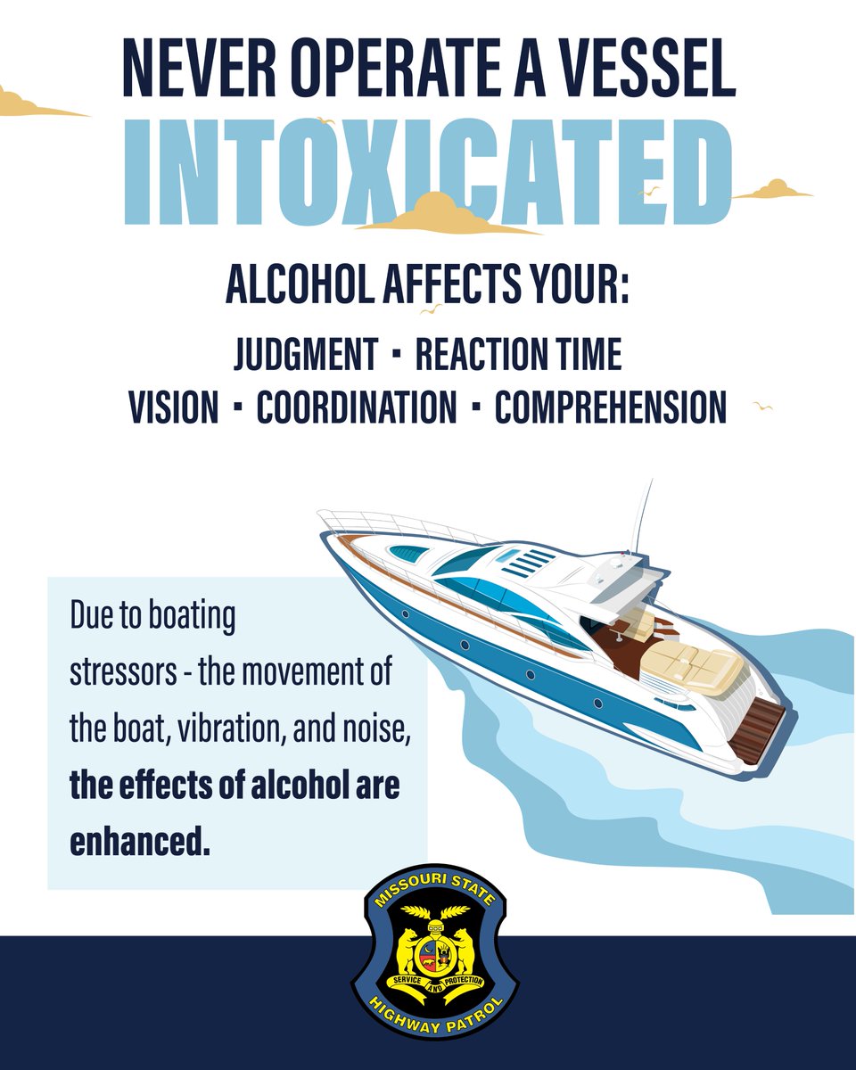 MSHPTrooperGHQ's tweet photo. Don't put yourself and others at risk - always have a sober boat captain. https://t.co/ZFh9ULe0aM