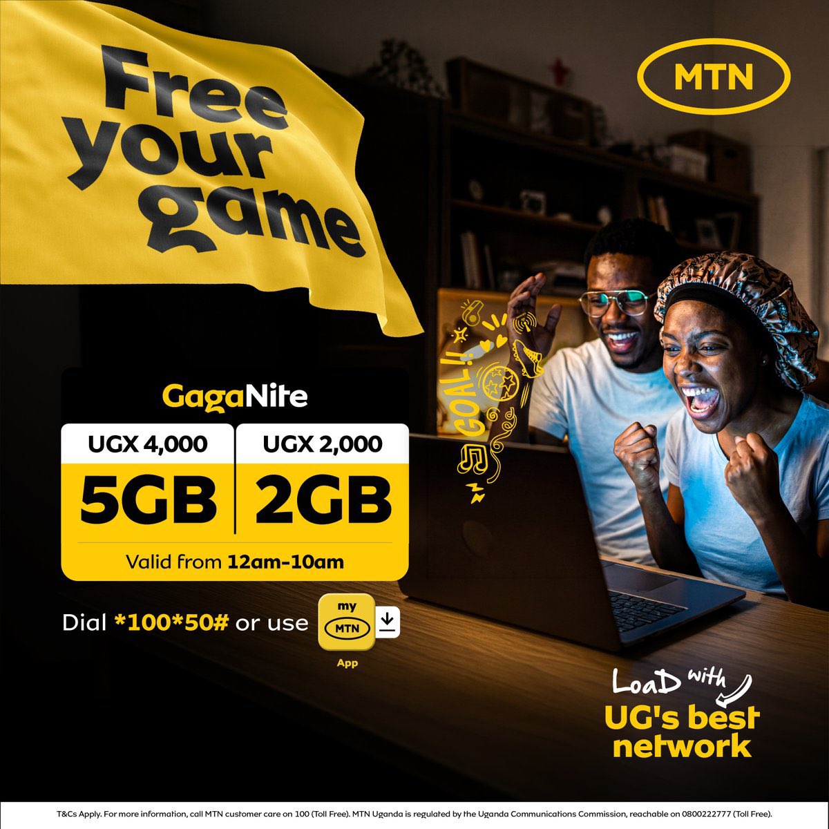 Nabimara_Paul's tweet photo. Lock in with #GagaNite and stay connected until the final whistle! 

Catch World Cup matches tonight: Portugal vs Croatia and Switzerland vs Algeria!

Enjoy: 💥 UGX 2K – 2GB 💥 UGX 4K – 5GB
⏰ Valid from 12:00 AM – 10:00 AM
#FreeYoFire 
#TogetherWeAreUnstoppable https://t.co/gb1md9IF5n