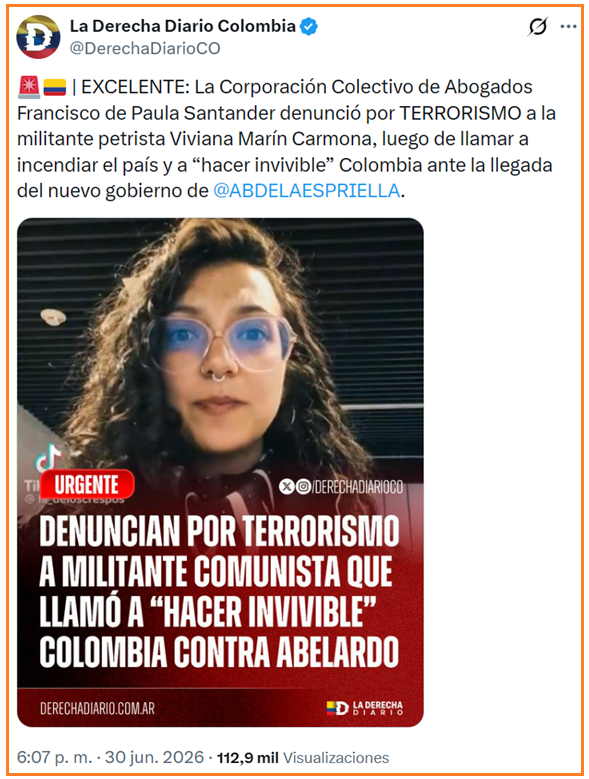 sergiou01329861's tweet photo. En Chile el 2021 Fabiola Campillai tras fallo judicial que revocó prisión preventiva a un excapitán de Carabineros, hizo un llamado público:
"Desde donde estemos, salgamos a las calles, destruyamos todo y quememos todo" y no le pasó nada gracias a la "derechita cobarde" chilena. https://t.co/kNUoUAflzy