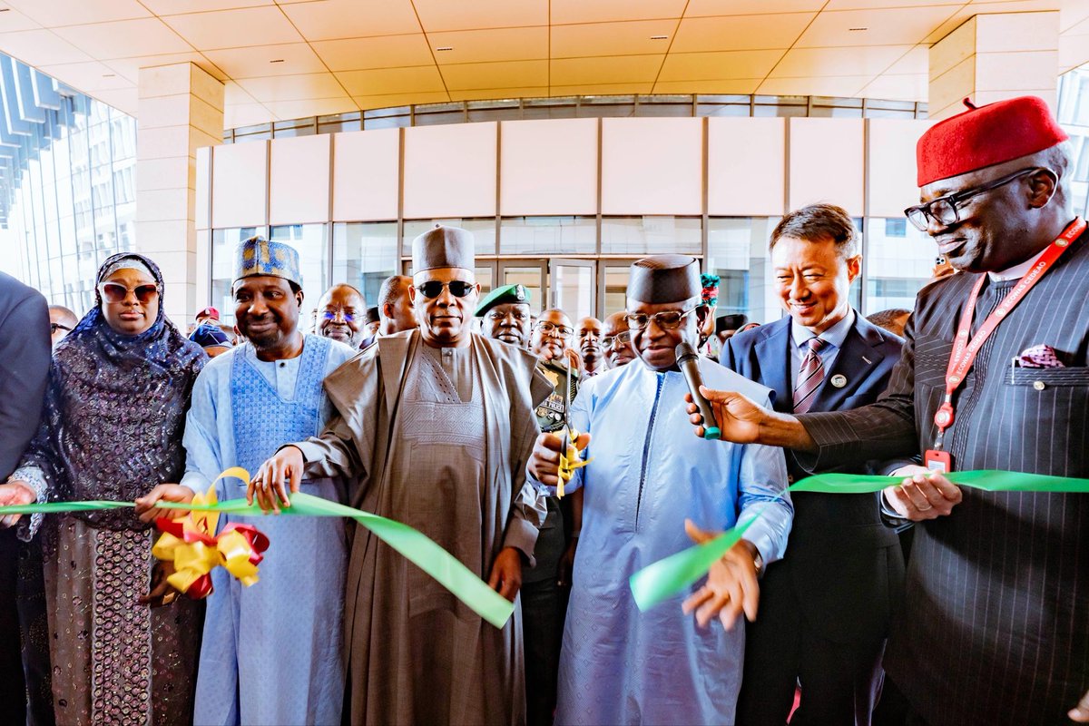 officialSKSM's tweet photo. President @officialABAT has said the opening of the new headquarters of the Economic Community of West African States (@ecowas_cedeao) in Abuja will renew the commitment to regional integration, peace, industrialisation and shared prosperity across West Africa.

He called the new building a symbol of renewal, of resilience, and of confidence in the future of ECOWAS and urged a shift from a regional market to a regional production base.

Speaking at the commissioning of the new edifice on Thursday in Abuja, President @officialABAT, who was represented by Vice President @KashimSM, said the new ECOWAS complex, described as the “Eye of Africa,” is a symbol of the region’s collective resolve to preserve the ideals that inspired the founding of the community more than five decades ago.

“Today marks not only the inauguration of an impressive landmark, but the renewal of a covenant, our covenant with the ideals of regional integration, solidarity, and shared prosperity,” the President said.

President @officialABAT said ECOWAS has remained one of the most respected regional economic communities in the world, with major progress in peace-building, democratic governance, economic cooperation, and the free movement of people, goods and services.