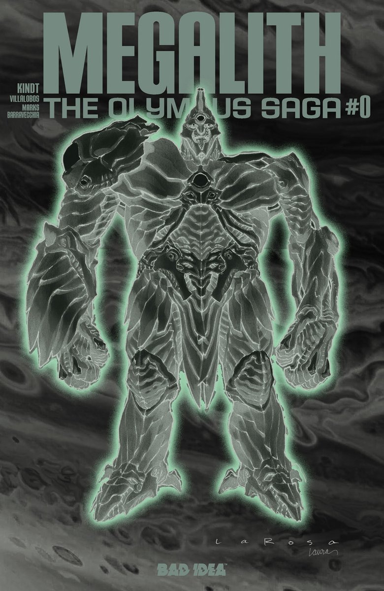 badideahello's tweet photo. Next Wednesday, DINGOLIATH #1, the launch of BAD IDEA's all-new monsterverse hits the stands.

And it's bringing with it the first in a line of brand-new, cutting-edge Glow-in-the-Dark covers!

But this isn't your typical, modern Glow-in-the-Dark. The kind that barely glimmer when you shut off the lights.

This actually GLOWS.

And it's the first in a line of Glow-in-the-Dark covers, marking our biggest books of the summer -- DINGOLIATH #1, BANANA NUMBER ONE #1, OLYMPUS SAGA: MEGALITH #0, and of course WARBIRD #1.

https://t.co/6SGdWNmQOH