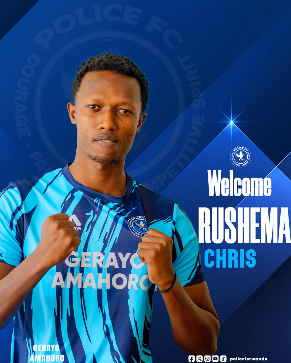 policefcrwanda's tweet photo. Police FC is proud to announce the signing of Rushema Chris, a talented young defender, from Rayon Sports.
Chris joins the club on a two-year contract, adding youthful energy, determination, and promise to our defensive unit.
#WelcomeChris #PoliceFC #NewSigning #WeArePoliceFC https://t.co/VFA9hS0cP3