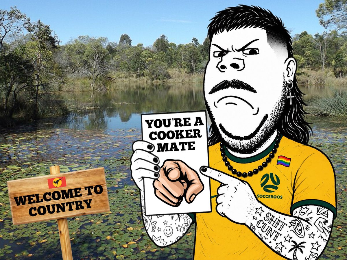 kunley_drukpa's tweet photo. >get back from a bonza weekend camping by a billabong under the shade of a coolibah tree cheers to the traditional owners of the land for allowing me to use it fair dinkum ay
>untie my ground-harness that stops me falling into the sun so I can relax
>log onto x
>bloody norah there’s some racist dickhead cunt making fun of people who make fun of racist dickhead cunts thinks he’s a fucking funny cunt does he
>ah nah not on mate it just sends me off me bloody rocker I’m fuming
>angrily type “boils these types’ piss so badly that younger aussies aren’t racist dickhead cunts ay yeah nah I just reckon it’s really fascinating culturally this lot mate shit cunts proud of themselves are they these cunts are cookers mate dickhead nazi cunts shithead cunt fuck???”
>some dickhead bogan cunt calls me a dickhead naarmgroid cunt
