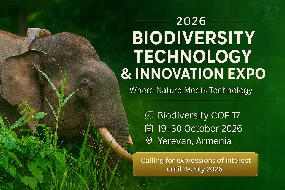 WILDLABSNET's tweet photo. @UNBiodiversity is calling biodiversity innovators! 🌿 

Free spaces are available in the 2026 Biodiversity Tech Expo at #COP17Armenia. We hosted a booth at #COP16 and highly recommend it!

👉 Apply by 19 July: https://t.co/1MG5dAN3Vc https://t.co/PzaH5h6WAe