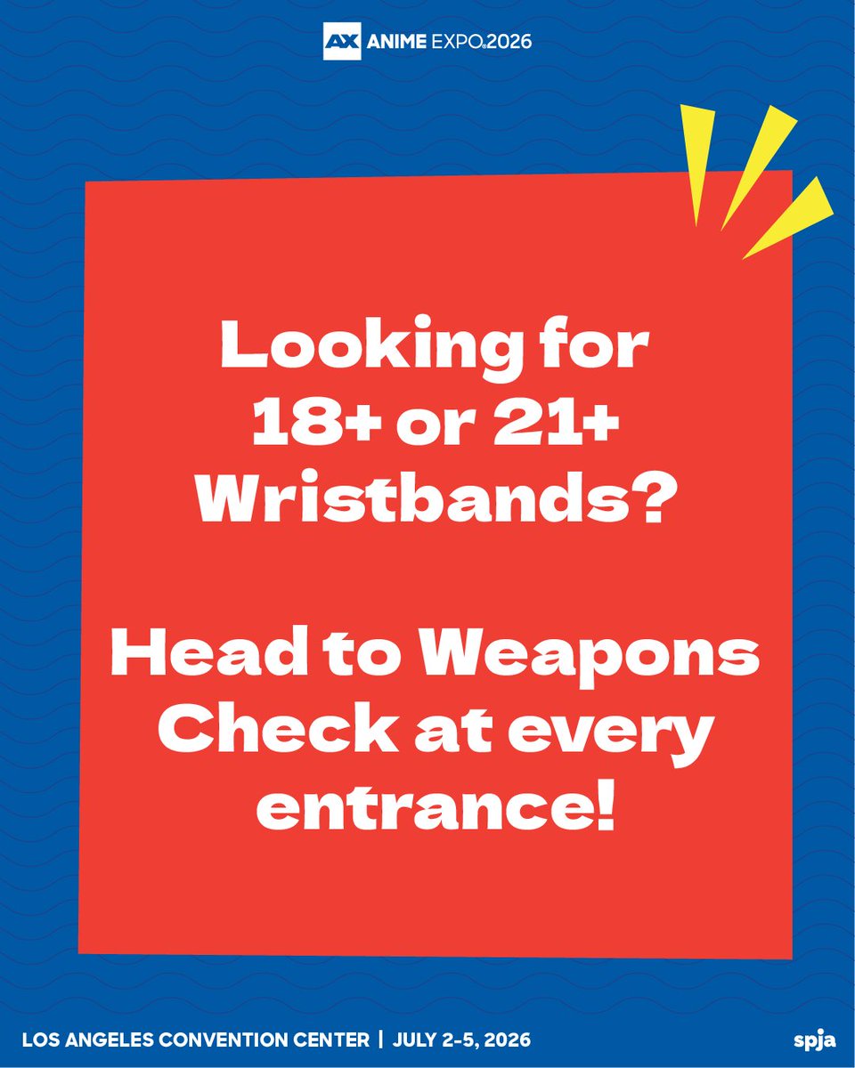 Looking for 18+ or 21+ Wristbands? Head to Weapons Check at every