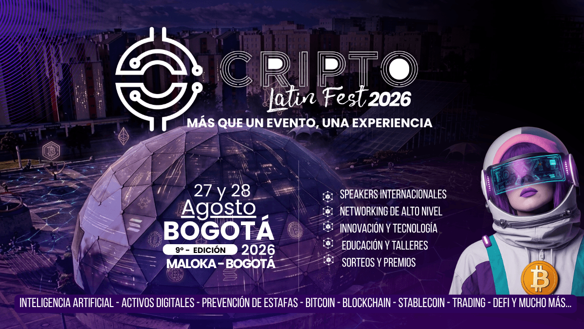 cripto_t's tweet photo. 🇨🇴 Cripto Latin Fest 2026 celebra su 9° edición en Bogotá 🎉 Agenda institucional + debates sobre IA, finanzas y crypto.

🎟️ Sorpresas para los lectores  de @cripto_t  gracias a @Criptolatinfest 

👉 Reclama la tuya aquí: https://t.co/h2LGT3xva6

#colombia #bogota #bitcoin https://t.co/RKWIAjxWkQ