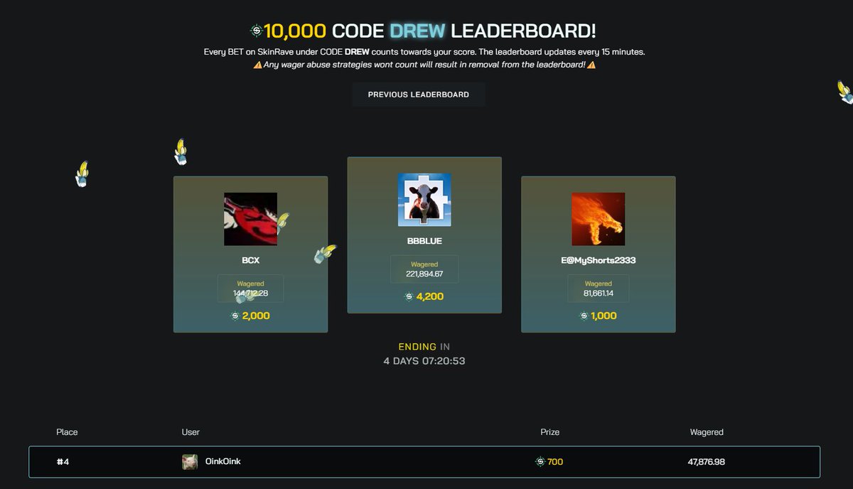 DrewBills_'s tweet photo. 4 DAYS LEFT IN $10,000 LEADERBOARD

https://t.co/Ckf4vtMQ0L

https://t.co/dURSgdeJHG https://t.co/5ICcllsxp4