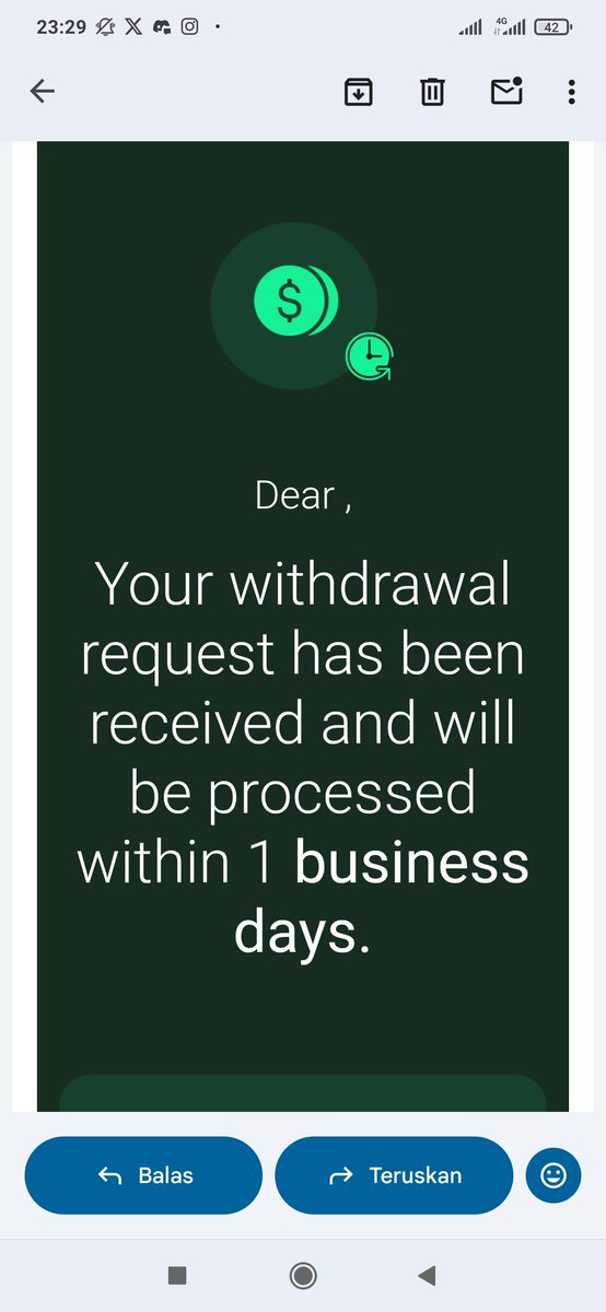ika44249's tweet photo. @SureLeverage @SureLeverageCEO 
Thank you, SLF, for my first payout! I’m truly grateful for this opportunity. Although this account has now come to an end and can no longer be used, I appreciate the experience and look forward to achieving even greater milestones in the future. https://t.co/2doqrAiCKg