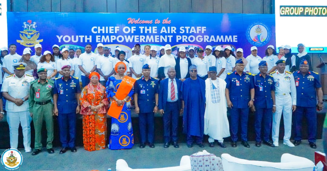 NigAirForce's tweet photo. CHIEF OF THE AIR STAFF LAUNCHES LANDMARK YOUTH EMPOWERMENT INITIATIVE TO SHAPE FUTURE LEADERS

The Chief of the Air Staff (CAS), Air Marshal Sunday Kelvin Aneke, has launched the Chief of the Air Staff Youth Empowerment Programme (CASYEP). https://t.co/1qV4n4XHhR