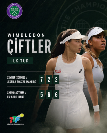 tekhabermerkezi's tweet photo. Milli tenisçimiz Zeynep Sönmez ve partneri Jéssica Bouzas Maneiro, Wimbledon Çiftler İlk Tur karşılaşmasında Shuko Aoyama / En-Shuo Liang ikilisine 7-5, 2-6, 2-6’lık setlerle mağlup olarak turnuvaya veda etti.
#ZeynepSönmez #Wimbledon #ÖzlemZengin #AlexMatos #THM https://t.co/HKJyxBAqu7