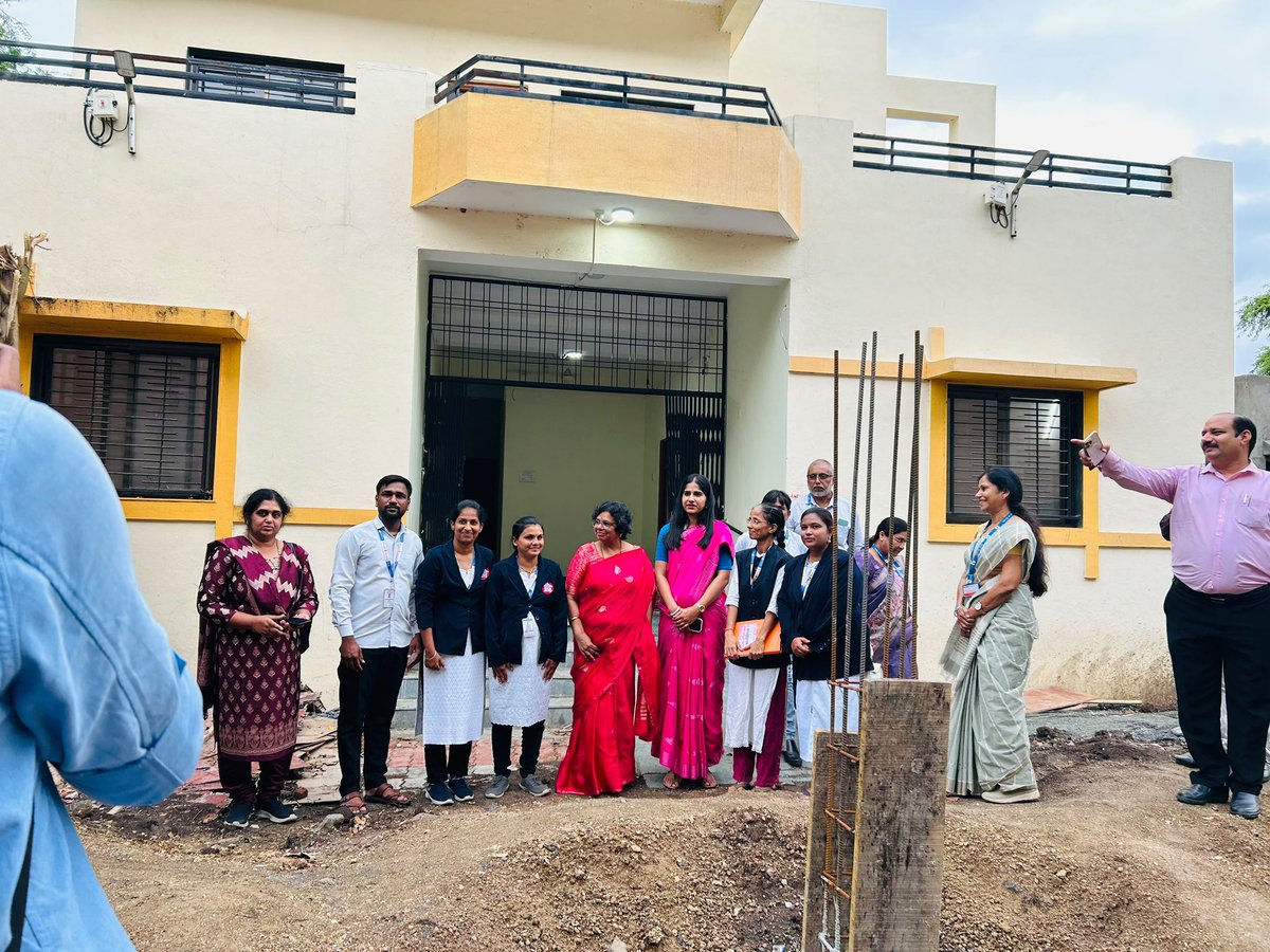 NCWIndia's tweet photo. Hon’ble Chairperson of the National Commission for Women, Smt. Vijaya Rahatkar, visited the One Stop Centre (OSC), Akola, to review its functioning and assess the quality of support services being provided to women in distress. During the visit, she examined the Centre’s records and registers, interacted with a beneficiary, and reviewed the implementation of service delivery mechanisms. She also inspected the construction site of the new One Stop Centre to assess the progress of the ongoing infrastructure development.

#NCW #OneStopCentre #WomenSafety #NariShakti #Akola #Maharashtra