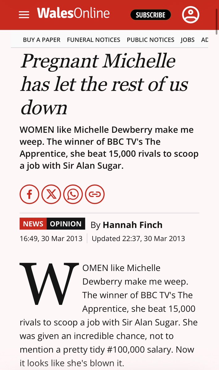 MichelleDewbs's tweet photo. People criticising @WalesOnline for their grotesque headline re this murdered lady, are seeing what I’ve suspected about this publication for a very long time….They have a problem with women. 

I will never forget this article they published about me: https://t.co/0lJ9e4zIFf

🤮 https://t.co/lLhuR7zsyM