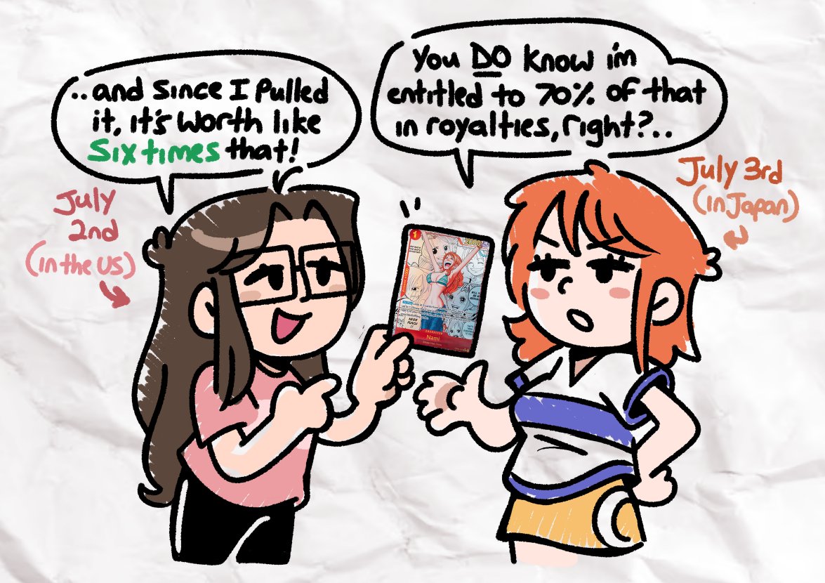 Paper_DawN's tweet photo. because time zones, TECHNICALLY me and Nami have the same birthday! I knew I resonated with her for a reason 😊 #ナミ誕生祭2026 https://t.co/9daxdcN8fa