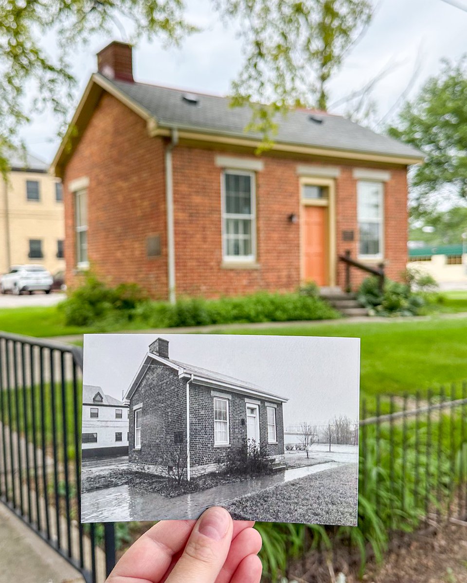 columbuslibrary's tweet photo. This is the last surviving structure in Franklinton that's directly tied to its founder, Lucas Sullivant. He built this modest office in 1822.

Facing threats of demolition, the building was moved across town in 1983, where it still stands today. https://t.co/zYGIubfFLK