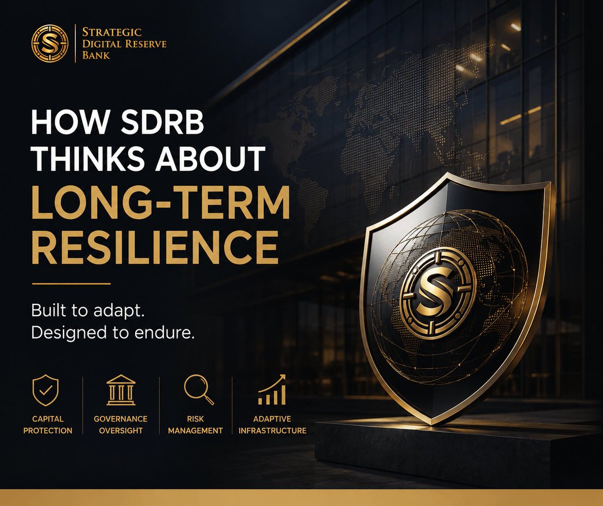 SDRB_io's tweet photo. Markets change.

Technology evolves.

Regulations shift.

The real question is:

Is your infrastructure built to adapt?

At SDRB, resilience is not a feature.

It is the foundation of ReserveFi.

✓ Early risk detection
✓ Proof of Reserves
✓ Governance oversight
✓ Adaptive infrastructure
✓ Predefined response mechanisms

Transparency alone isn't enough.

Long-term trust requires the ability to respond when markets become uncertain.

ReserveFi is built for resilience.

https://t.co/0wgUk42r1T

#SDRB #ReserveFi #ProofOfReserves #DigitalFinance #Fintech #Stablecoins #Blockchain #Governance #Web3