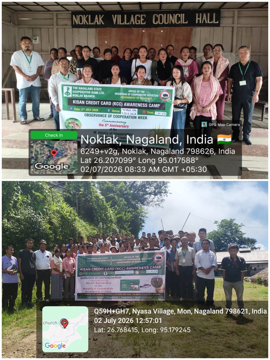 Ngl_Cooperation's tweet photo. A Kisan Credit Card Awareness Camp was conducted under Cooperative Week organised by NSCB Ltd in collaboration with the District Cooperation Department Offices of the RCS.
#EmpoweringCooperatives
#CooperativeWeek2026
#SahkarSeSamriddhi
#SahkarSeSamriddhiKe5Saal
#ISahakar https://t.co/LpwthGVdtb