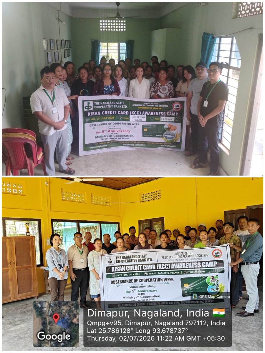 Ngl_Cooperation's tweet photo. A Kisan Credit Card Awareness Camp was conducted under Cooperative Week organised by NSCB Ltd in collaboration with the District Cooperation Department Offices of the RCS.
#EmpoweringCooperatives
#CooperativeWeek2026
#SahkarSeSamriddhi
#SahkarSeSamriddhiKe5Saal
#ISahakar https://t.co/LpwthGVdtb