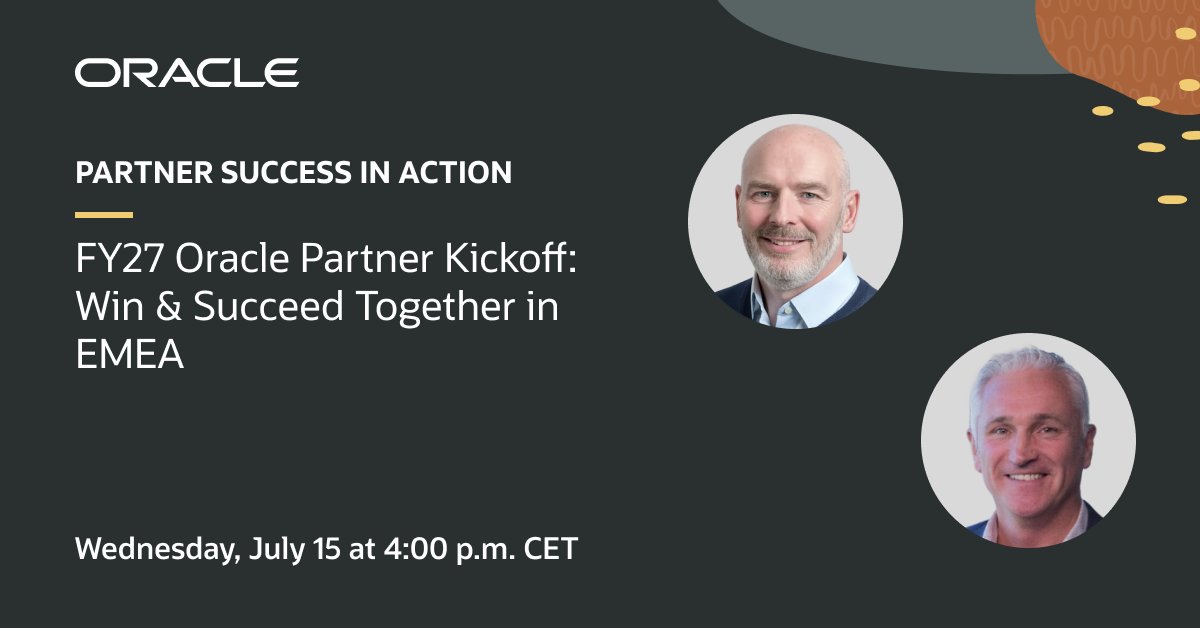 channi43's tweet photo. Oracle’s new fiscal year is underway, and we invite you to join us for an exclusive kickoff session focused on helping you grow and win with Oracle in FY27. https://t.co/GM3zPcIovG https://t.co/GqSfYV2PY5